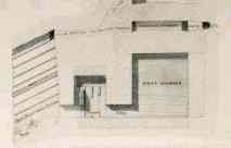 The Grand Gallery ends at a small passage leading to the King's chamber in the Great Pyramid of Cheops / Khufu - by E.J. Andrews, 1842.